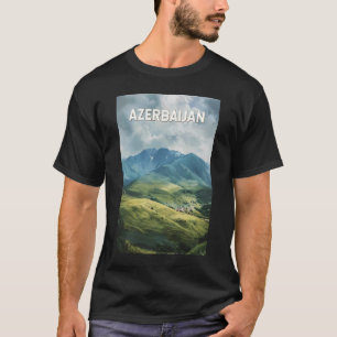 Camiseta Azerbaijão Illustração Viagem Art Vintage