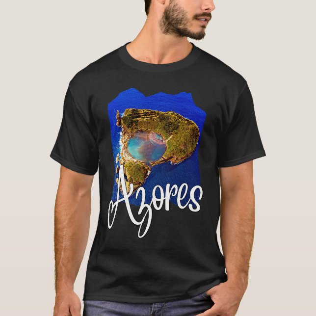 Camiseta Azores Flag Patriotic Portuguese Roots Azores Souv (Frente)
