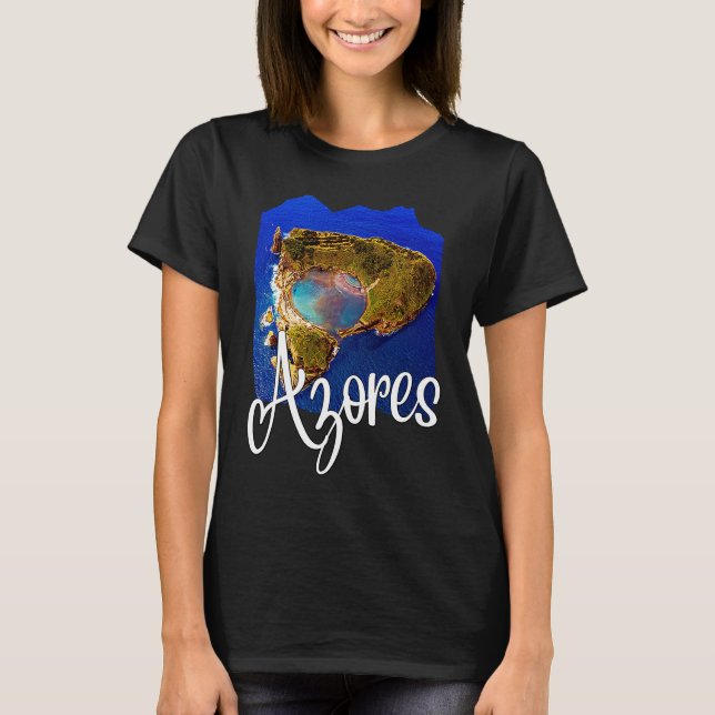 Camiseta Azores Flag Patriotic Portuguese Roots Azores Souv (Frente)