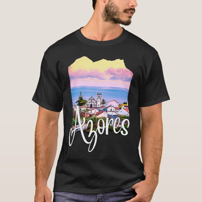 Camiseta Azores Portugal Portuguese Roots Azores Souvenirs (Frente)