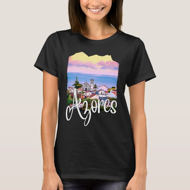 Camiseta Azores Portugal Portuguese Roots Azores Souvenirs (Frente)