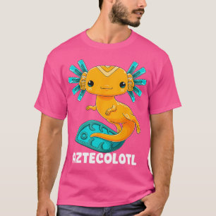 Camiseta Aztec Axolotl Mythology Antiga Salamander Mexicana
