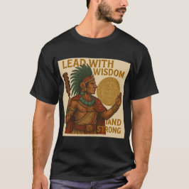 Camiseta Aztec Chá de Guerreiro Inspirado - Castanho e Dour