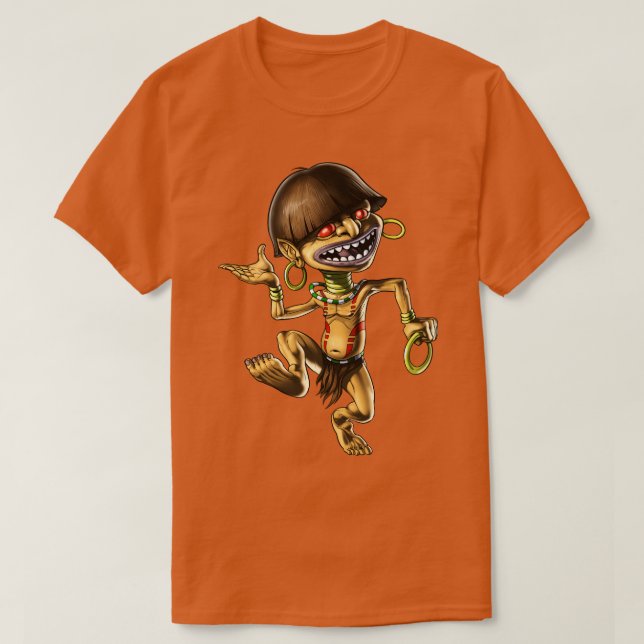 Camiseta Aztec Criatura Mítica Chaneque (Frente do Design)