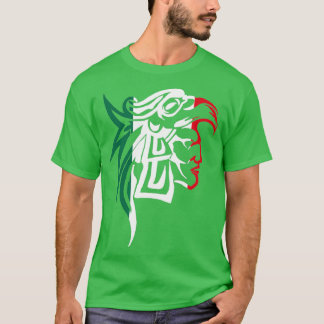Camiseta Aztec Eagle Warrior Bandeira Mexicana 