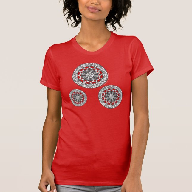Camiseta Aztec encontra-se com a Alienígena de saia-escura  (Frente)