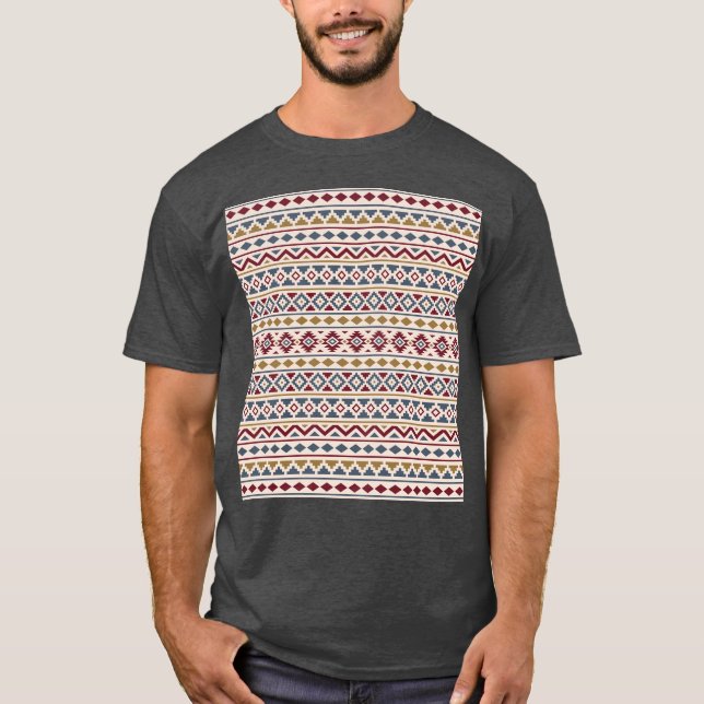 Camiseta Aztec Essência II Ptn Red Blue Creme (Frente)