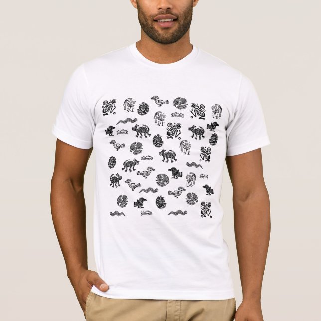Camiseta Aztec figures of animals (Frente)