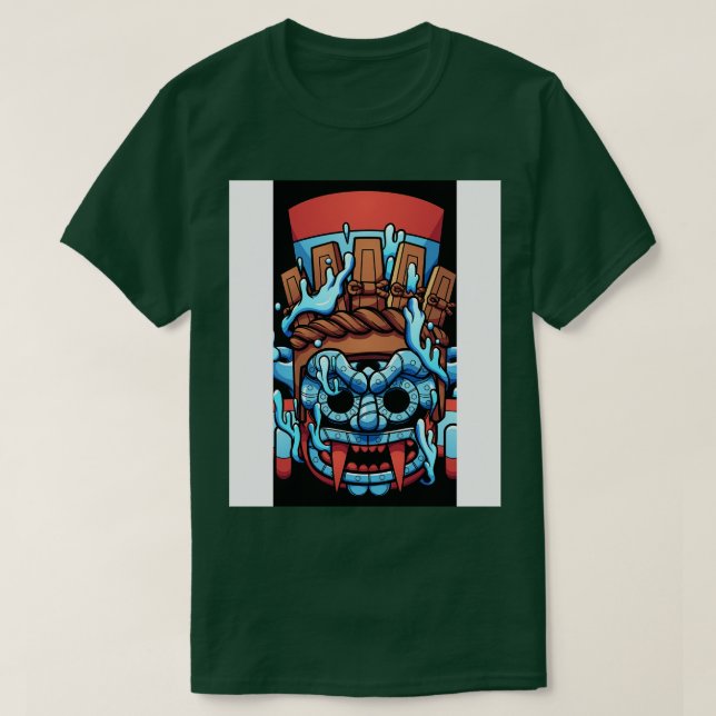 Camiseta Aztec Guerreiro Deus (Frente do Design)