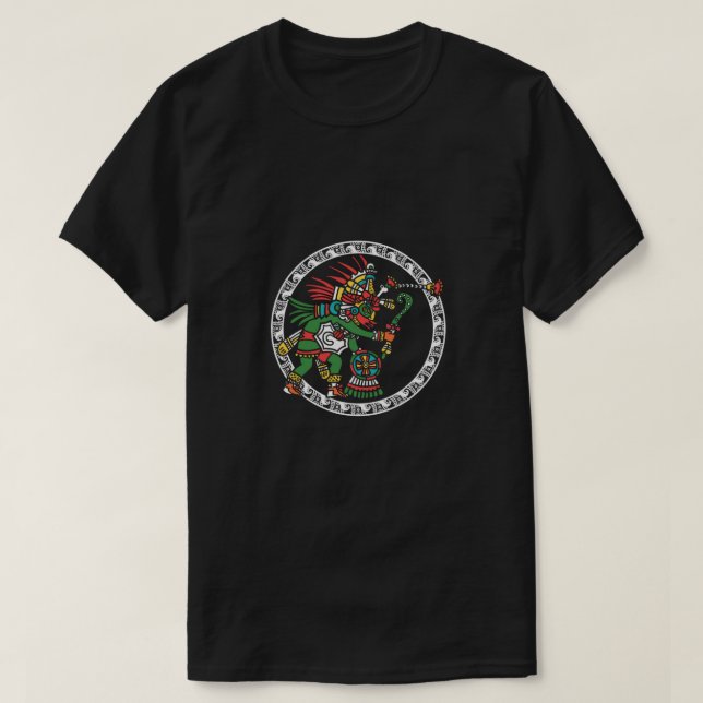 Camiseta Aztec Guerreiro Mexico Maya Inca Native Culture Gi (Frente do Design)