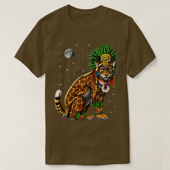 Camiseta Aztec Jaguar Deus (Frente do Design)