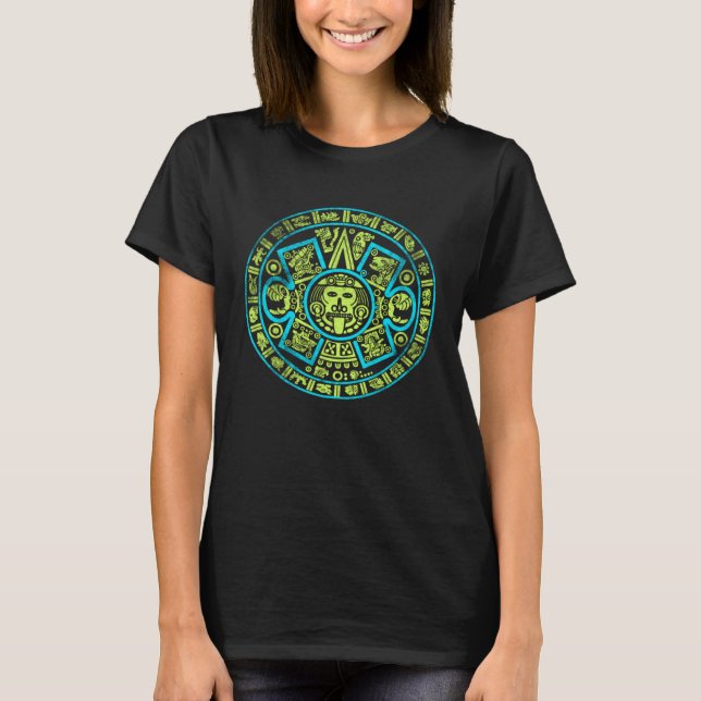 Camiseta Aztec Mayas Aztec Calendar Mexico (Frente)