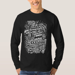 Camiseta Aztec mitologia antiga de Deus Tezcatlipoca