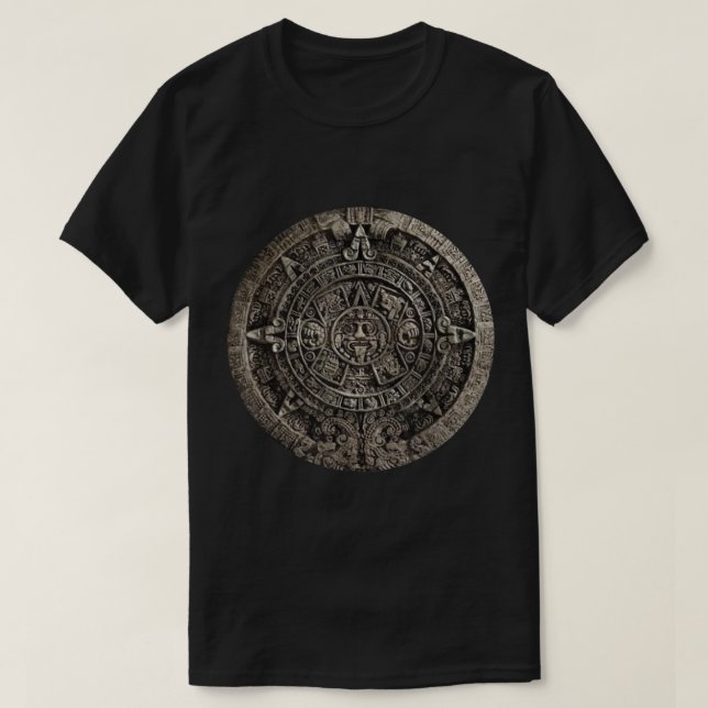 Camiseta Aztec or Mayan Calendar Maya Men Women Kids  (Frente do Design)