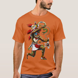 Camiseta Aztec Serpente Deus Quetzalcoatl