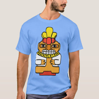 Camiseta Aztec Statue Sul-Americana Figura Indiana