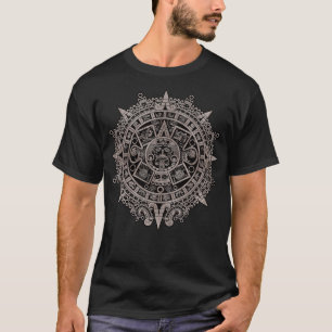 Camiseta Aztec Sun Calendar Aztec Sun Stone Mayan Symbo