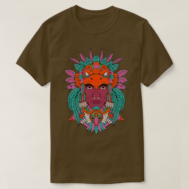 Camiseta Aztec Warrior Eagle Warrior (Frente do Design)