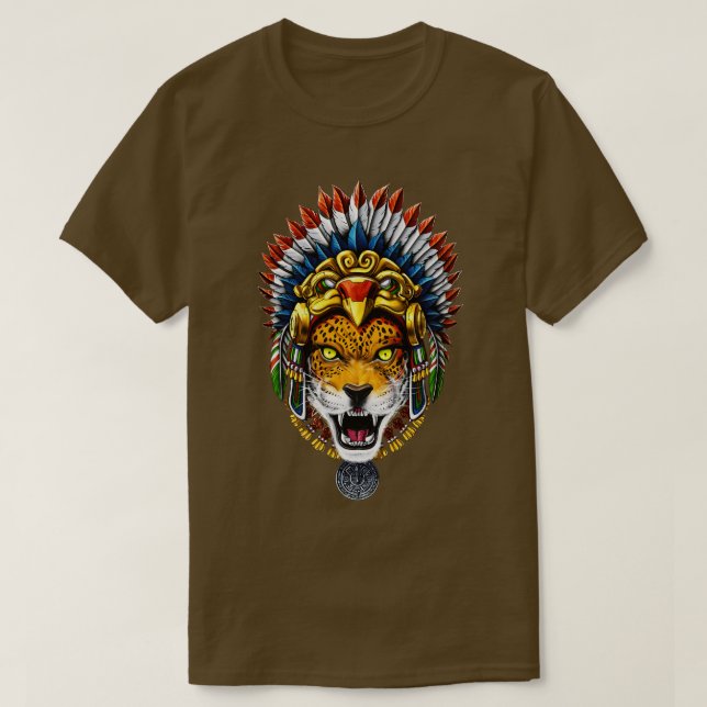 Camiseta Aztec Warrior Jaguar (Frente do Design)