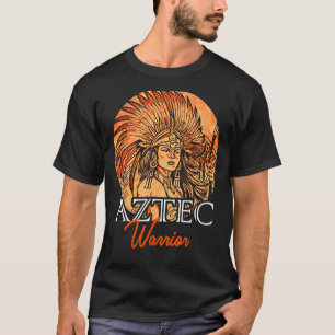 Camiseta Aztec Warrior King Mexicano Native Art Mayans