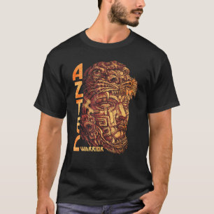 Camiseta Aztec Warrior King Mexicano Native Art Mayans