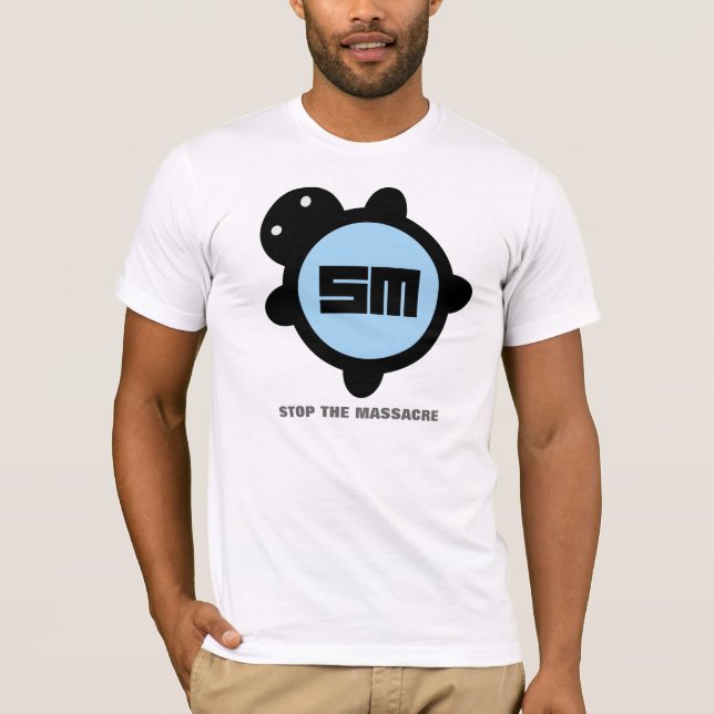 Camiseta Azuis bebés/preto (Frente)