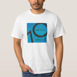 Camiseta Azul aniversário de 70 décadas
