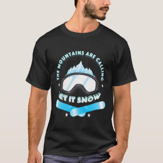 Camiseta Azul As Montanhas Estão Chamando De Novidade Legal