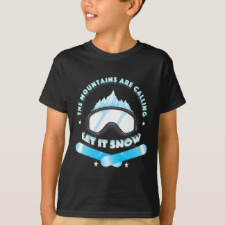Camiseta Azul As Montanhas Estão Chamando De Novidade Legal