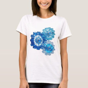 Camiseta Azul Atraente BLUE GEAR Impressão