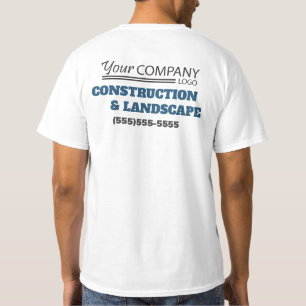 Camiseta Azul Básico, Cinza e Preto com Logotipo