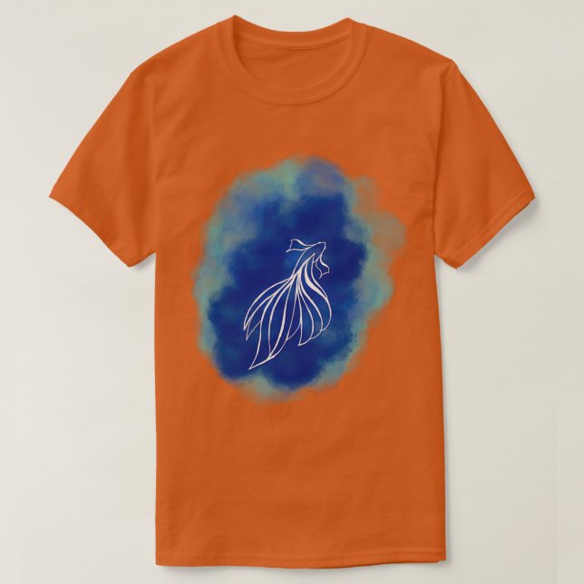 Camiseta Azul Betta 1 (Frente do Design)