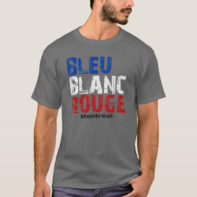 CAMISETA AZUL, BLANC, VERMELHO (Frente)