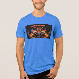 Camiseta Azul Born To Rule 🔥 Camiseta Gráfica Ous