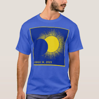 Camiseta Azul-branco e amarelo Dourado total Eclipse 2023