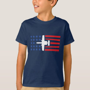 Camiseta Azul branco vermelho da bandeira dos Estados