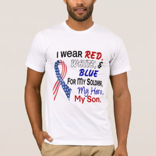 Camiseta Azul branco vermelho para meu filho