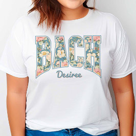Camiseta Azul Celeste Floral Retro BACH Damas de Honra