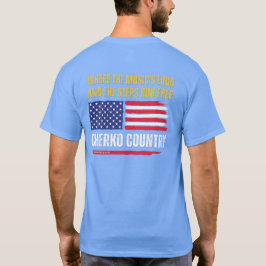 Camiseta (Azul Claro) Bandeira dos EUA / Música Alta e Pass