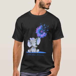 Camiseta Azul-claro-claro do elefante de abuso infantil