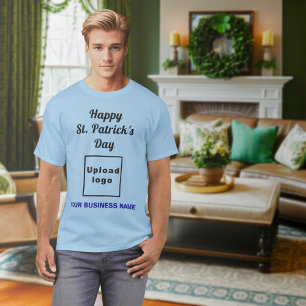 Camiseta Azul Claro de Negócios do Dia de São Patr