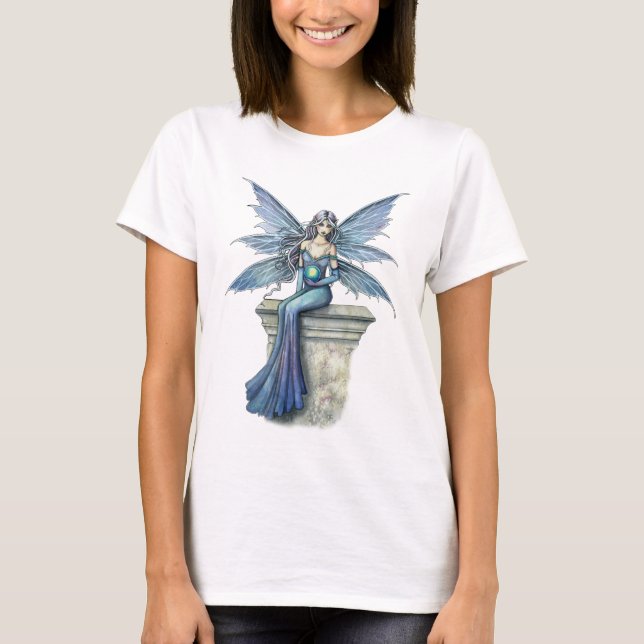 Camiseta Azul Claro Fada Gótica (Frente)