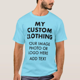 Camiseta azul claro personalizada para HOMENS