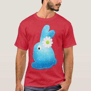 Camiseta Azul-coelho da Páscoa