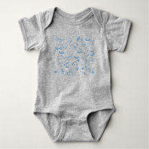 Camiseta Azul com Bebê Fofo