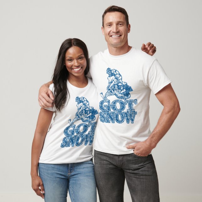 Camiseta Azul com Neve (Unissex)