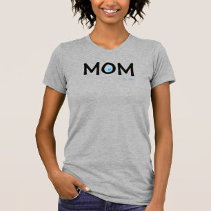 Camiseta Azul Coração Duplo Aninhado Estabelecida