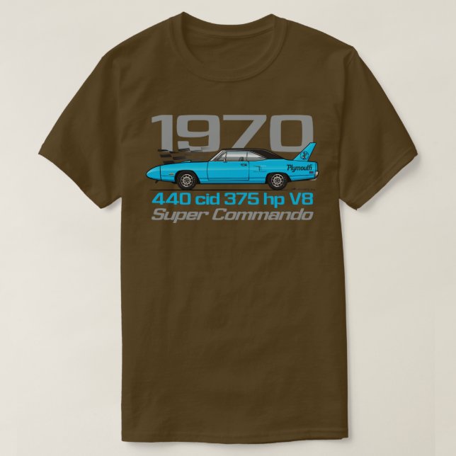 Camiseta Azul corporativo 1970 (Frente do Design)