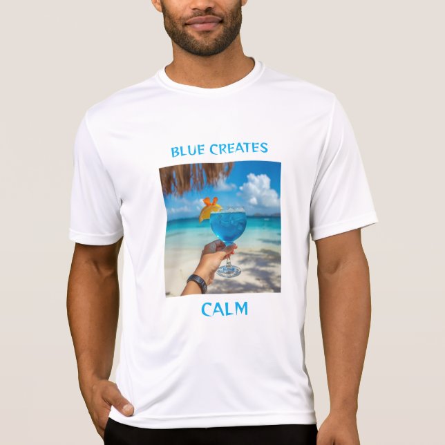 Camiseta Azul cria calma (Frente)