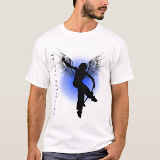 Camiseta Azul cristão do patinador